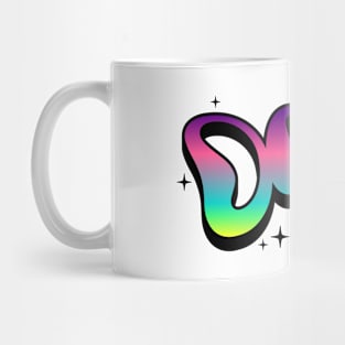 DNB - Liquid Font Color Gradient (black/green/pink) Mug